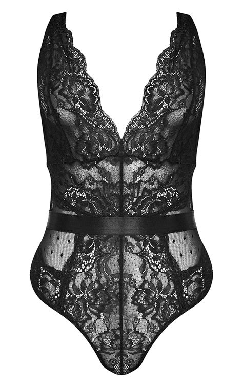 lingerie one piece|Amazon.com: Black Lace Bodysuits.